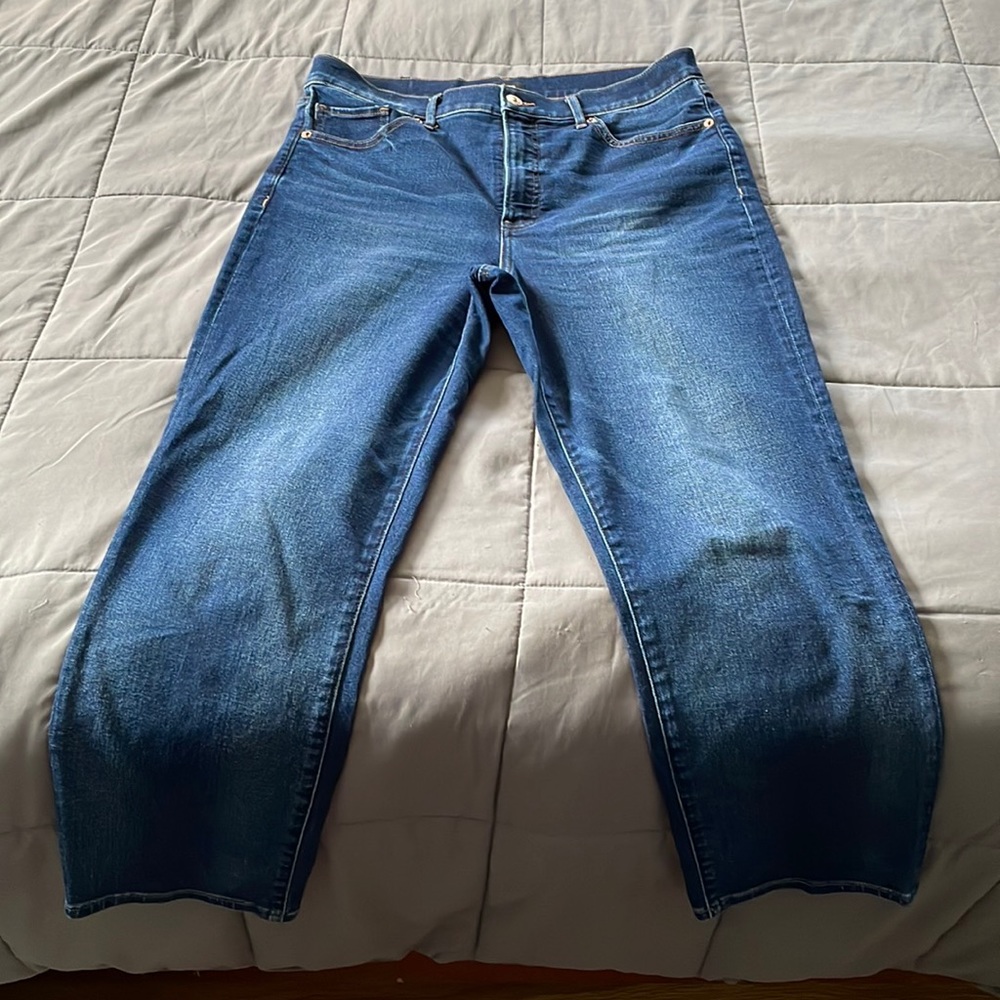 Express Straight Ankle high waist jeans in Dark Wash NWOT